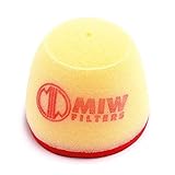 MIW Motorcycle Air Filter, compatible with/replacement for Kawasaki 65 KX 2000-2013, 80 KX 1983-1988, 80 KX RA 1989-2000, 80 KX RB 1989-2000, 85 KX RA 2001-2013, 85 KX RB 2001-2013, 100 KX 1995-2015