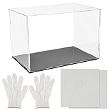 Belle Vous Rectangular Clear Acrylic Showcase Display Case Stand - 30 x 20 x 20cm/12 x 8 x 8 Inches - Large Dustproof Protection Box for Action Figures, Toys, Minifigures, Collectibles & Models
