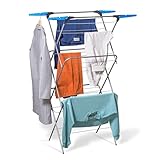 CUQOO 3 Tier Clothes Airer – Foldable Indoor & Outdoor Drying Rack with 28 Bars & Non-Slip Feet – Save Space & Dry More Laundry Fast with This Compact Steel Laundry Stand