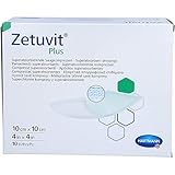Hartmann D8647 Zetuvit Plus Food Sterile Dressing, 10cm x 10cm, Pack of 10