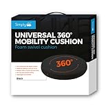 Simply SSC001 Universal 360 Degree Rotating Car Chair Foam Swivel Seat Cushion, Black