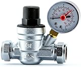 TEAM CONTROLS WATER PRESSURE REDUCING VALVE WITH GAUGE 15MM & 22MM FITTING REGULATING PRV