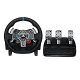 Logitech G G29 Driving Force Racing Wheel and Floor Pedals, Real Force Feedback, Stainless Steel Paddle Shifters, Steering Wheel Cover for PS5, PS4, PC, Mac - Black