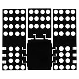 Trimming Shop T Shirt Folder Durable Plastic Fast Speed Adult Clothes Shirt Folder Organiser Flip Folding Board Laundry Folders for Clothing Easy & Fast Folding for Adult & Kids (Black)