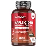 Apple Cider Vinegar Capsules 1860mg - 2 Months Supply - 180 Capsules - Apple Cider Vinegar with Mother - with a Blend of Cayenne Pepper, Turmeric & Ginger Root - Non-GMO & Vegan-Friendly