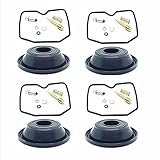 For Kawasaki ZR1100 Zephyr 1992-1995 ZR 1100 Carburetor Repair Kit Carb Vacuum Diaphragms Pilot Screw Seals Rebuild Parts 4 Sets
