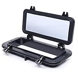 LOIRIIC Square Porthole Boat Window,Boat Porthole Yacht Opening Window Port Hole Portlight Hatch Marine Replacement Boat Hatch Window for Marine/Yachts/Motorhomes/Industrial Vehicles Black