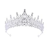 Silver Crown, Crystal Tiara for Women Rhinestone Bride Headband for Birthday Prom Queen Party Wedding Princess Headpieces Accessories