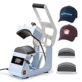OFFNOVA Hat Heat Press Machine for Caps with 2 Interchangeable Platens, Temp & Time Control with Auto Countdown, Efficient Heat Transfer for HTV Iron On and Sublimation Projects (Handle-Blue)