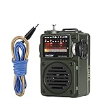 Raddy RF750 Portable Shortwave Radio AM/FM/SW/WB Receiver with Bluetooth - Pocket Retro Mini Radio Rechargeable, w/ 9.85 Ft Wire Antenna