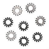 Gear Milling Tools Involute Gear Cutter Set High Speed Steel Cutters 8pcs M1 HSS Involute Gear Cutters for Precision Applications 22mm Diameter 20 Degree