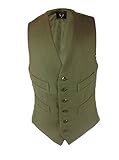Carabou Mens FANTASTIC QUALITY 100% Cotton Moleskin Waistcoat with Adjustable Buckle Back and Satin Lining Button Front with 4 Pockets Outdoor Hunting Shooting Country wear Olive