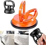 COMBLU Dent Puller, 2PCS Car Dent Puller Dent Remover Tool for Car Dent Repair, Glass, Screen, Tiles Lifting and Objects Moving, Orange & Black