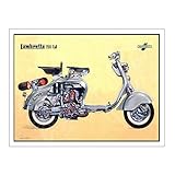 Metal Sign Plaque Print Poster Retro Lambretta 150 ld Gift Dad Man Cave Shed Home Bar Garage Ref12720 (10x8 inches (Approx) 25cmx20cm)