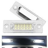 Pulchra License Number Plate Light LED Rear Number Plate Light For VW T5 Caddy Golf Jetta Pa-ss-at Skoda 6000K Xenon White 2Pcs