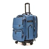 Trilogy Modular System I Modular 4-Wheel Spinner Carry-on, with Two Zip-Off Bags! All 3 are Expandable! You get 3 Bags in 1! Mix and Match; take Apart to fit Crowded Airplane Spaces (Blue)