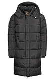Superdry Men's Ripstop Longline Puffer Jacket, Black Grid, XL