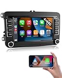 ESSGOO 4+64G Android 14 Car Stereo For VW Golf 5 6 Polo Passat Touran Skoda Seat,with Wireless Carplay and Android Auto,2 DIN 7 inch Touchscreen Bluetooth Radio FM GPS SWC Navi WiFi