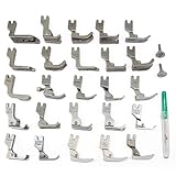 FQTANJU 28PCS Industrial Presser Foot Set Compatible with JUKI DDL-555 DDL-5550 DDL-5600 DDL-8300 Brother B705 B70 7B715 B716 B735 Singer 188K 191D 195K 196K