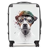 Warren Reed - Designer Jack Russell Terrier Dog Splashart Suitcase – Lightweight Hard Case, TSA Lock, 4 Spinner Wheels