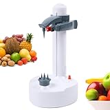 Automatic Electric Potato Peeler, Rotating Apple Peeler Fruit/Vegetable Cutter, for Fruits and Vegetables with Hard and Smooth Skin Potatoes Sweet Potatoes Zucchini Apples