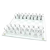 1Set Glass Chess Set Glass Chess Board Set Chess and Wine Cup Game Shot Drinking Glass Chess Set for Adult