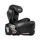 Rival RB50 Intelli-Shock Compact Bag Gloves Black Pads Mitts Boxing Training (Small)