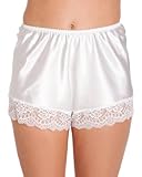 Slumber Hut Womens French Satin Knickers White 22-24 Uk