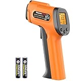 ThermoPro TP30 Infrared Thermometer Gun, Laser Thermometer for Cooking, Pizza Oven, Griddle, Engine, HVAC, Laser Temperature Gun with Adjustable Emissivity & Max Measure -50°C ~ 550°C (Not for Human)