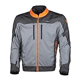 Cortech Mens Speedway Aero-Tec Jacket, Lg, Gun/Orange