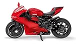 siku 1385, Ducati Panigale 1299 Motorbike, Metal,Plastic, Red, Fold-out stand