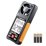 TopTes TS-301 Anemometer Wind Speed Meter, 2.26-Inch Display Wind Meter with Backlight, Max/Min/Average - Orange