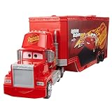 Mattel Disney and Pixar Cars Transforming Mack Playset, 2-in-1 Toy Truck & Tune-Up Station with Launcher, Lift & More, Movie-Inspired Graphics, Gift for Kids Ages 4 Years Old & Up, HDC75