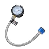 KATSU Tools Mains Water Pressure Test Gauge 0-11Bar (0-160 Psi) Dual Scale, Rubber Protective Cover, Durable and Accurate Pressure Measurement 318920