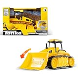 Basic Fun Tonka Mini Steel Classics Bulldozer – Steel Construction, Working Features, Realistic Lights & Sounds, Vibrant Yellow Design – Perfect for Kids 3+