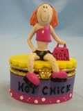 'Hot Chick' Novalty Trinket Box, Fun Girl Figurine Style, Regency Fine Arts Range, RF37188 HC