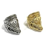 Touch of Venetian iCustomise Gold Silver Saddle Ring with 18K Real Gold Plating, Premium Gold Fashion Ring Unique Jewellery Gift for Men and Teens Stainless Steel