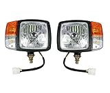 flexzon Universal L+ R headlights headlamps indicator lamps for tractor excavator wired