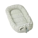 molis&co - Baby Nest Pod for Newborn - Baby Sleep Pod Soft Breathable 100% Cotton (OEKO-TEX) - Travel & Baby Essential Gift for Newborn - Sleepyhead Baby (Mint Tea)