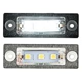 2PCS LED Number Plate Light Canbus Error Free, License Plate Lamp for VW Transporter T5 Caddy Golf Plus Jetta Passat, for Camper Accessories, Waterproof 6500K White Rear Number Plate UK
