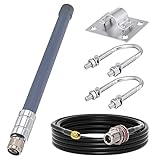 YILIANDUO Outdoor 868MHz LoRa Antenna Weatherproof 3dBi N-type Male Fiberglass FRP + N type Cable Y240 3M for RAK Nebra Bobcat HNT Helium Hotspot Miner SyncroBit Lora Module Repeater