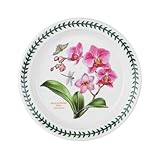 Portmeirion Botanic Garden Exotic Moth Orchid Pasta Bowl, Earthenware, Tropical Garden, Floral, 40 oz, Dishware Bowl
