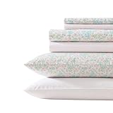 Laura Ashley - Sheet Set, Super Soft Bedding Set with Deep Pocket, Includes Matching Bonus Pillowcases, Floral Home Decor (Jaynie Pink, Queen)