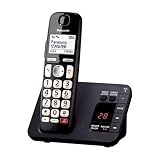 Panasonic KX - TGE820EB Digital Cordless Phone About 40 minutes Answering Machine with Nuisance Call Block and Dedicated Key, Amplified Sound Single