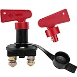 Battery Isolator Switch 12V/24V for Automotive Car, Battery Disconnect Switch with 2 Keys, Emergency Power Kill Battery Cut Off Switchs for Auto RV Marine Boat ATV Truck Vehicle (1 Set)
