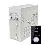 Premium Sauna Steam Generator by FINNEX| Ultimate Personal Shower Spa Kit| Home-Bathroom, Waterproof Luxury Sauna Combo| Shower Tool with Control Panel-Recessed Lighting and Aromather (9KW)
