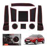 [UK RHD] GAFAT Seat Arona/Seat Ibiza MK5 6F KJ1 Facelift 2017-2024 Non-Slip Mats, Seat Ibiza 6F Rubber Mats Non-Slip for Centre Console Door Seam, Arona Accessories (Red)