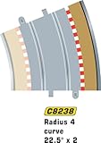 Scalextric C8238 Radius 4 Outer Border/Barrier 22.5 degree 1:32 Scale Accessory