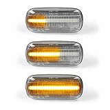 OZ-LAMPE Side Indicator, 2 X Dynamic LED Side Marker 18SMD Amber Turn Signal Light compatible with Au-di A3 S3 8P A4 S4 RS4 B6 B7 A6 S6 RS6 C5 C6 A8 D3 TT Mk2 8J Roadster,Error Free Clear