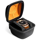 AUKURA watch case for travel and storage, black, 1 slot, Old